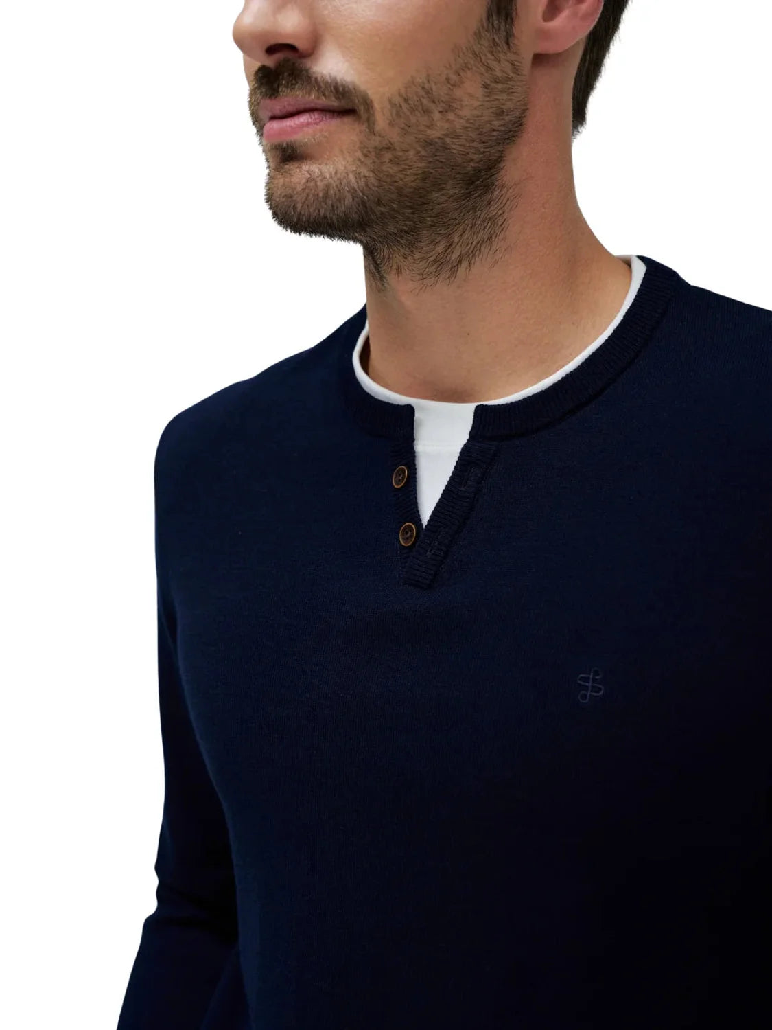 Jersey Punto Botones Salsa Jeans Azul Marino | Bicos de Fío