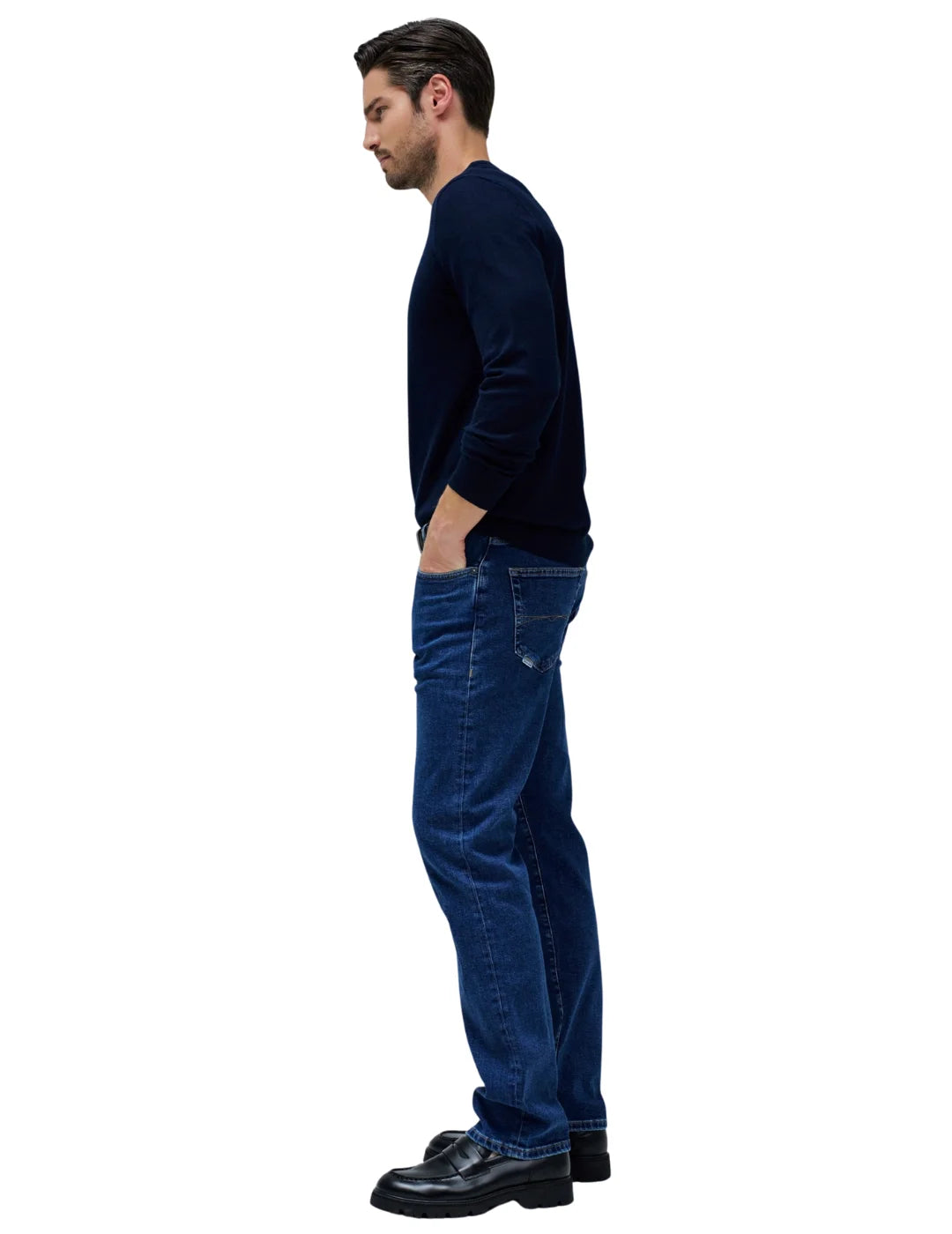 Jersey Punto Botones Salsa Jeans Azul Marino | Bicos de Fío