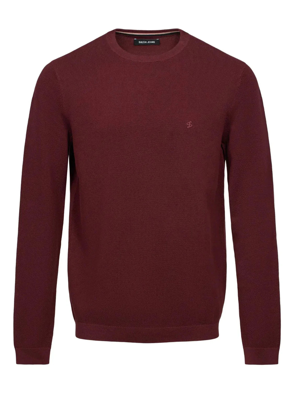 Jersey Punto Waffle Salsa Jeans Granate | Bicos de Fío