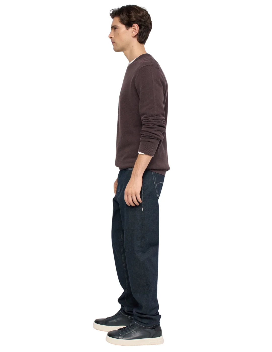 Jersey Punto Waffle Salsa Jeans Marrón | Bicos de Fío