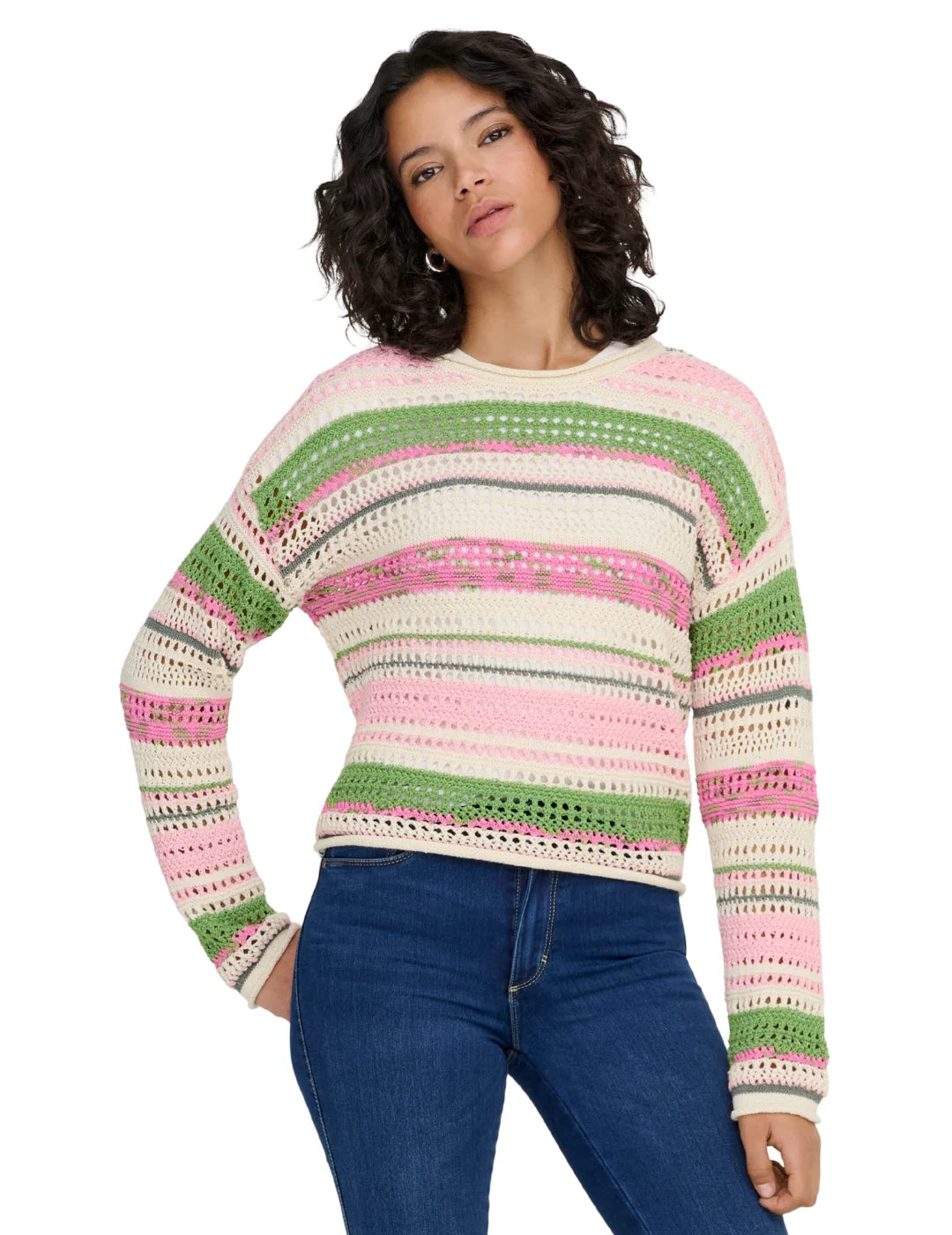 Jersey Rayas ONLY Amelie Rosa | Bicos de Fío