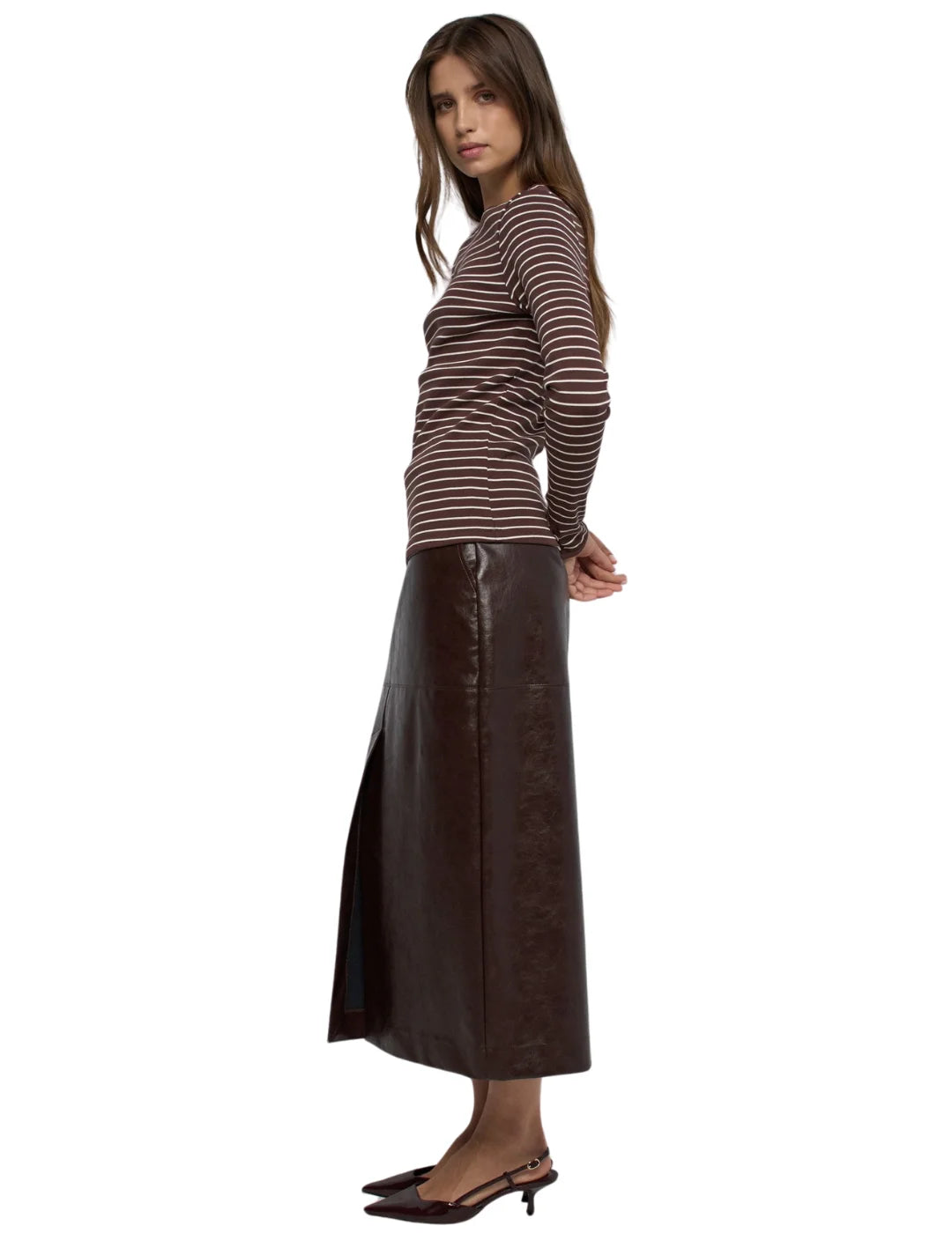 Jersey Rayas Salsa Jeans Marrón Chocolate | Bicos de Fío