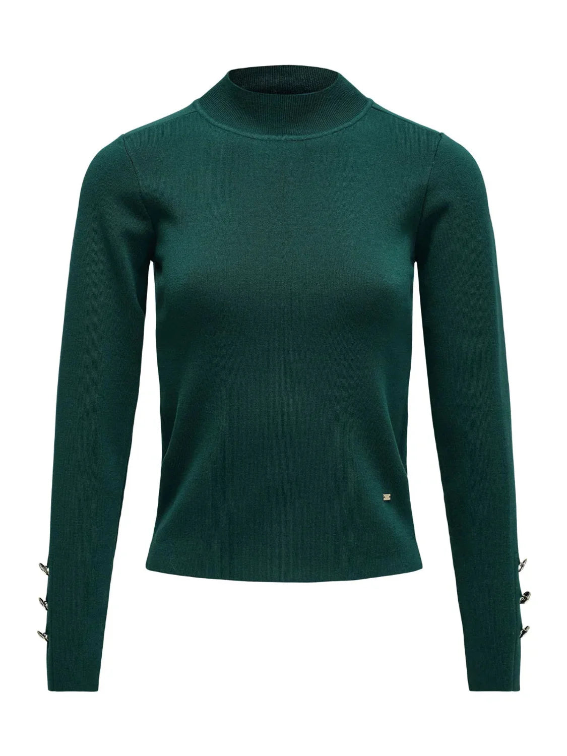 Jersey Turtleneck Botones Salsa Jeans Verde | Bicos de Fío