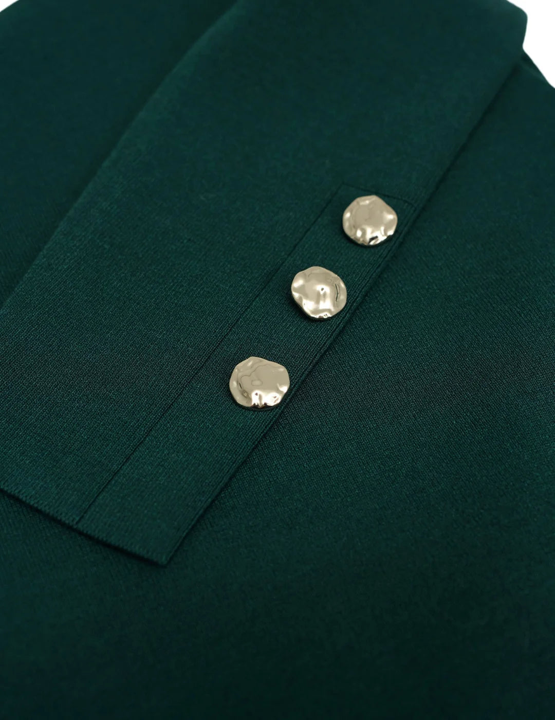 Jersey Turtleneck Botones Salsa Jeans Verde | Bicos de Fío
