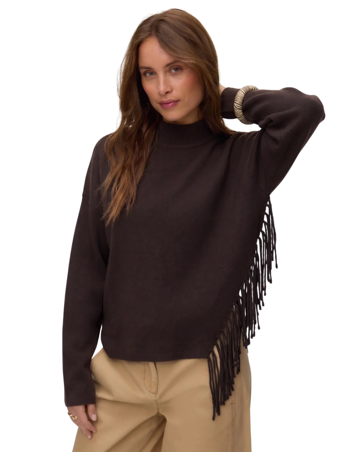 Jersey Vero Moda Magpie Marrón Café | Bicos de Fío