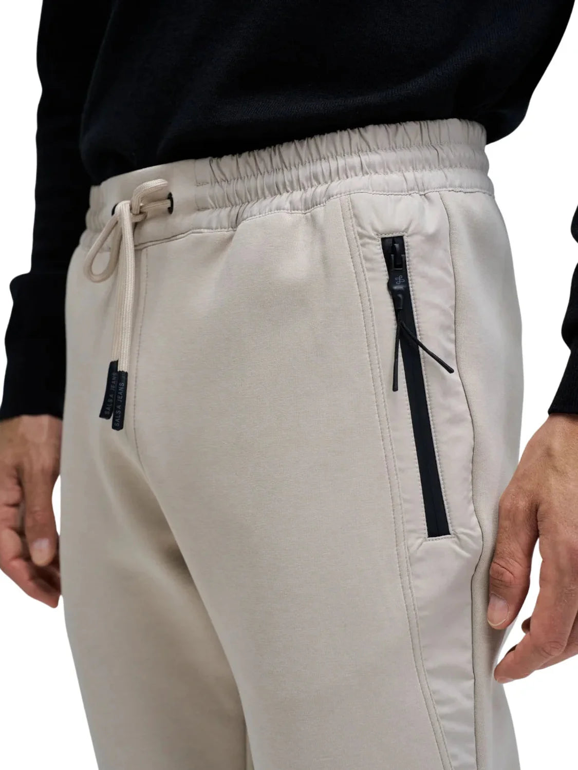 Joggers Slim Fit Salsa Jeans Beige | Bicos de Fío