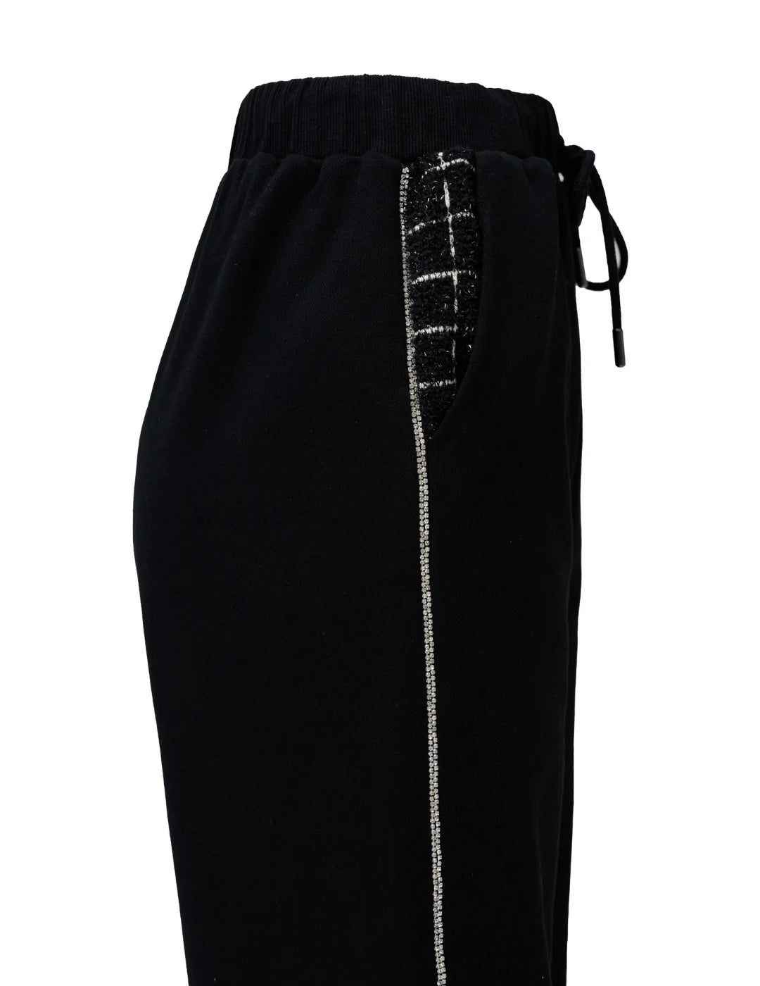 Joggers Tweed Salsa Jeans Negro | Bicos de Fío