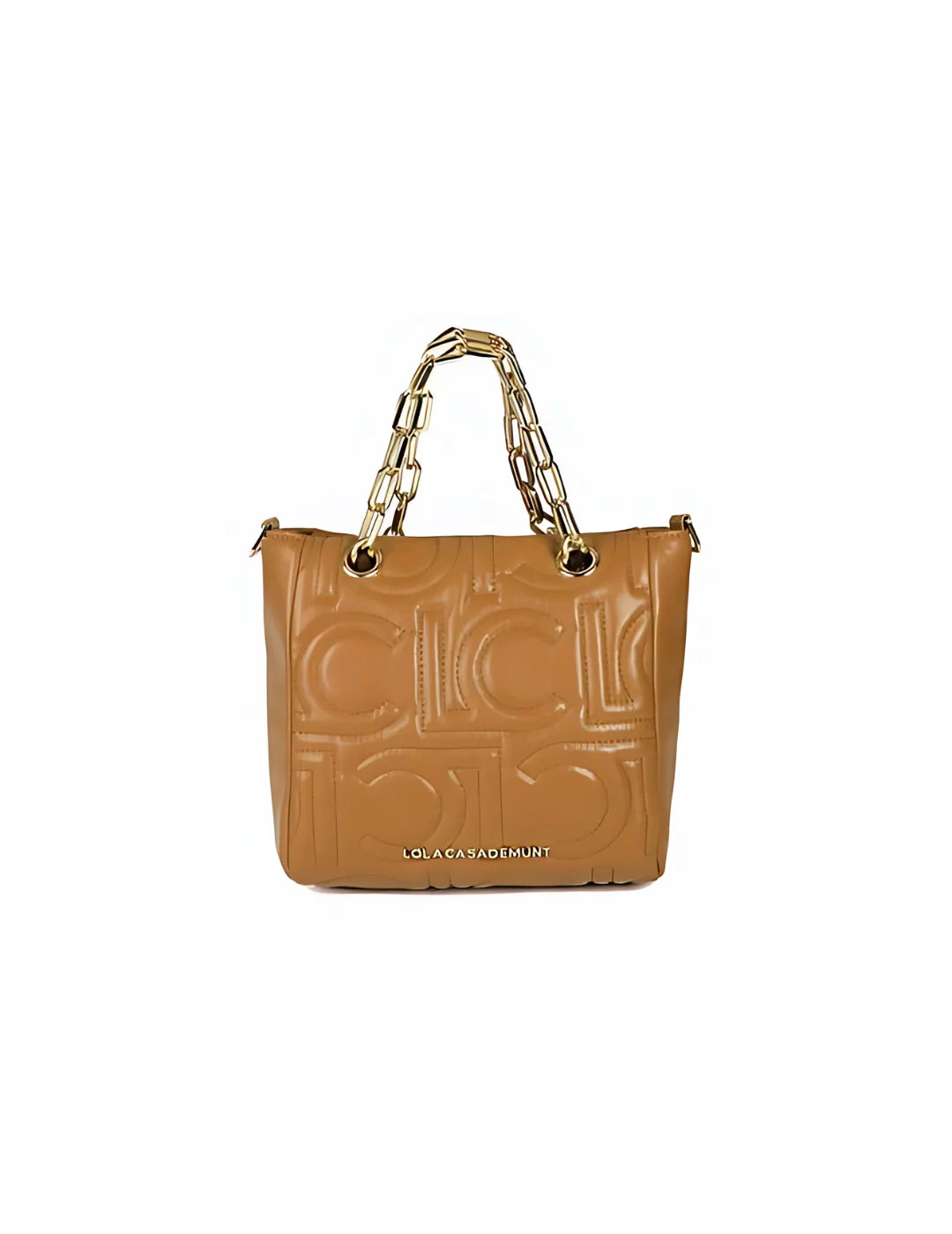 Shopper Lola Casademunt Mix Cadena Camel | Bicos de Fío