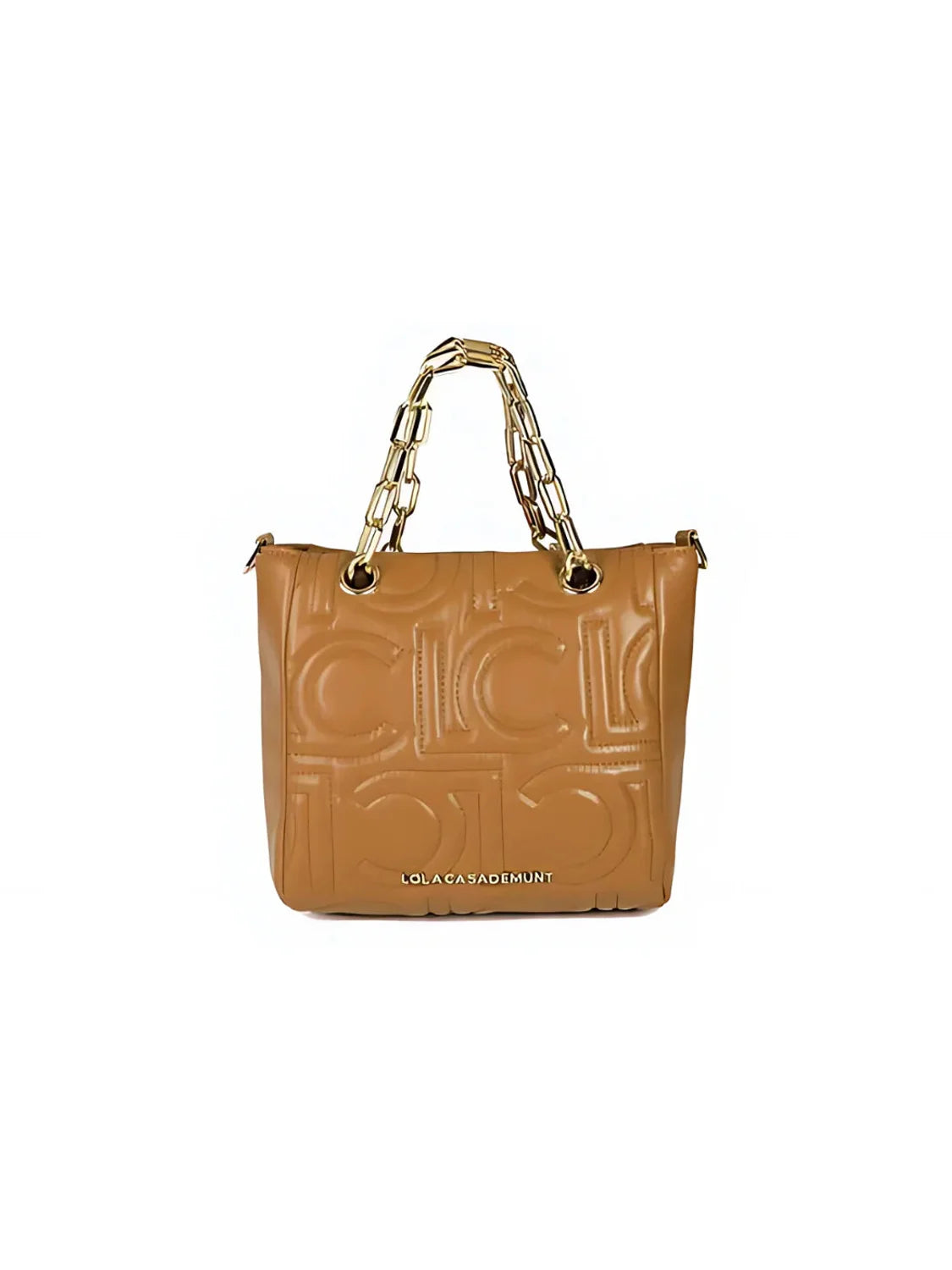 Shopper Lola Casademunt Mix Cadena Camel | Bicos de Fío