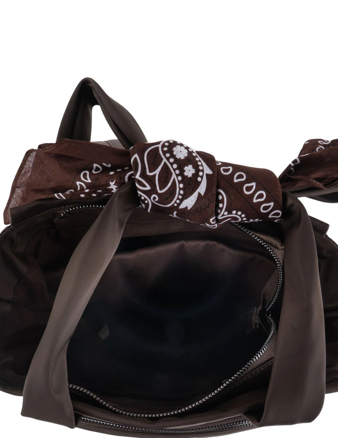 Mochila Nylon Bandana Victoria Marrón | Bicos de Fío