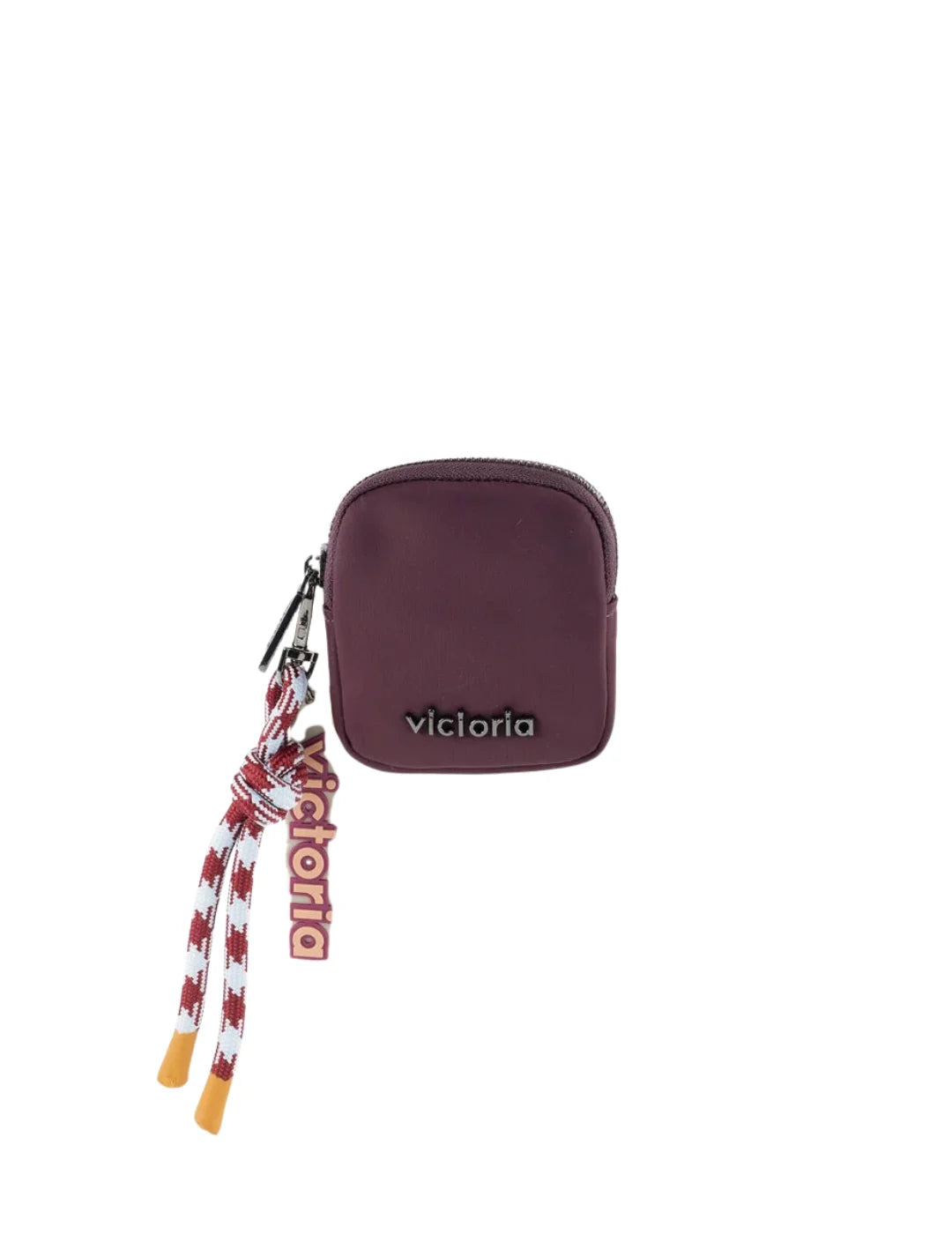 Monedero Nylon Llavero Victoria Burdeos | Bicos de Fío