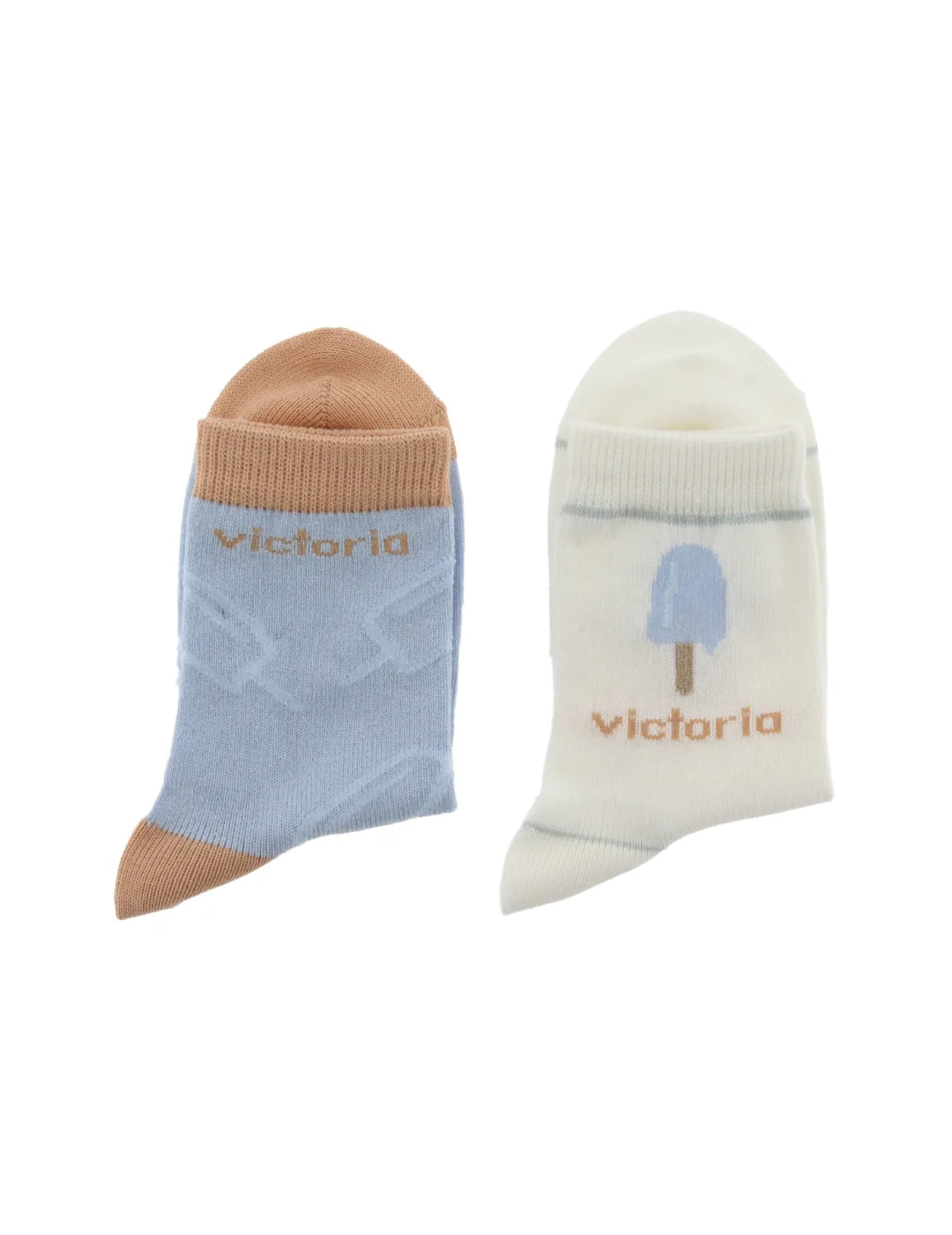 Pack de 2 Calcetines Niño Victoria Helado Azul | Bicos de Fío