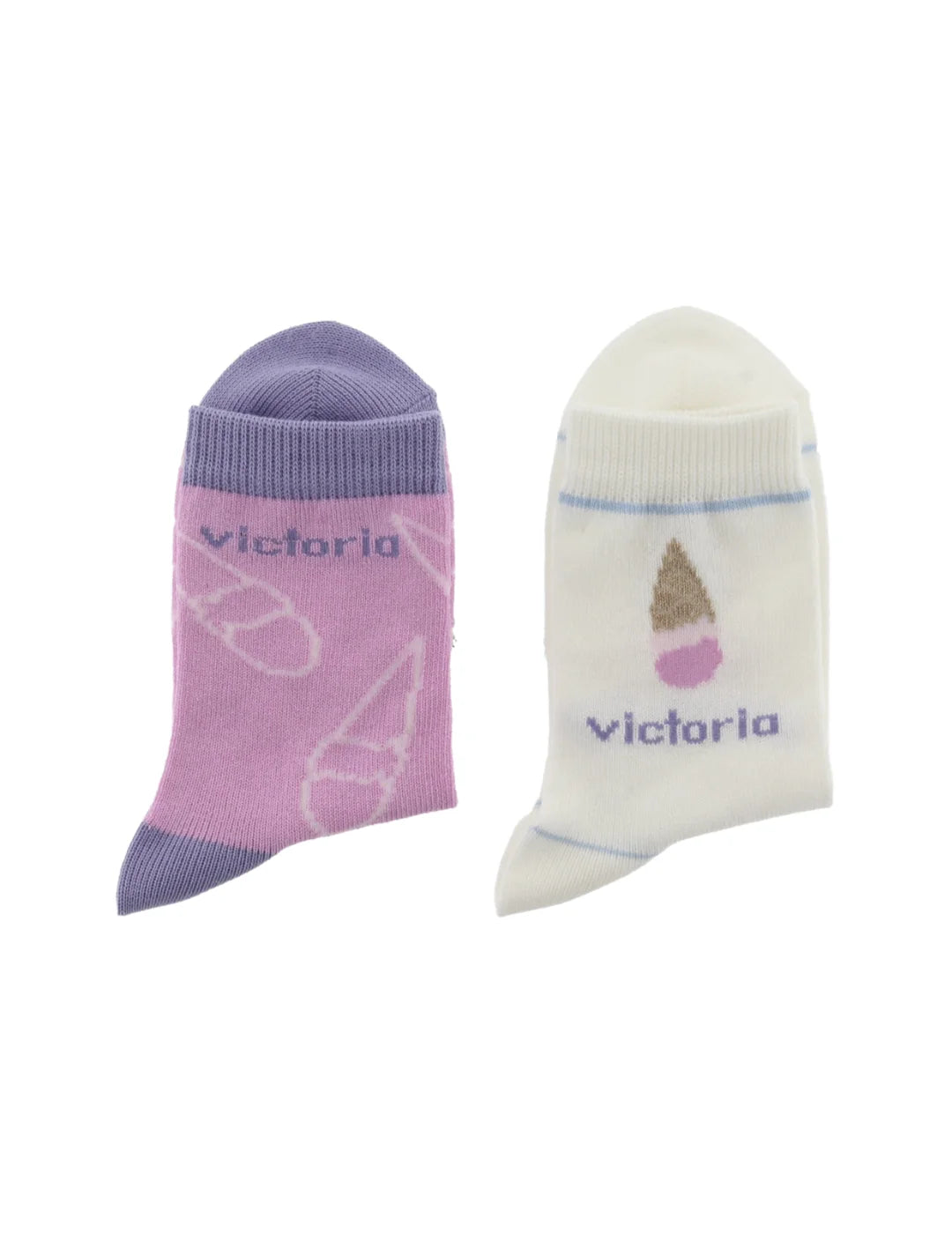 Pack de 2 Calcetines Niño Victoria Helado Rosa | Bicos de Fío