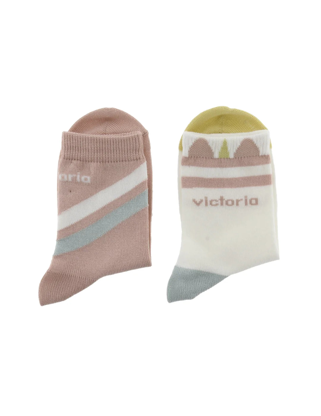 Pack de 2 Calcetines Niña Victoria Rosa | Bicos de Fío