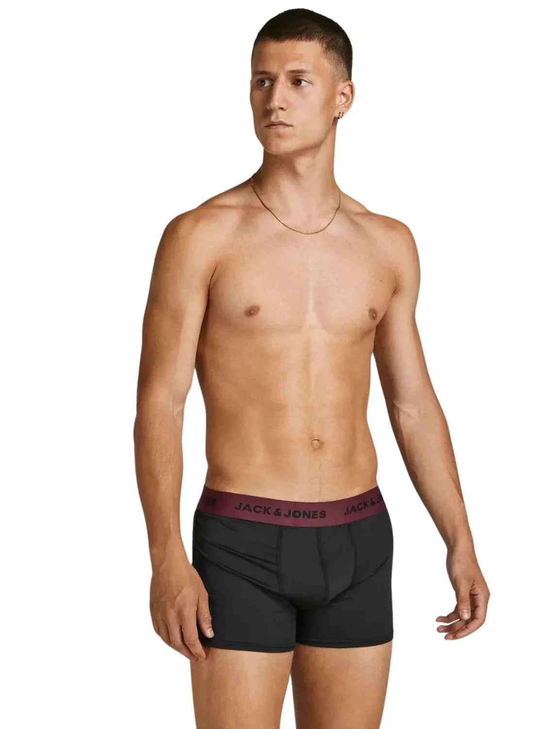 Pack 3 Boxer Jack&Jones Flower Negro | Bicos de Fío
