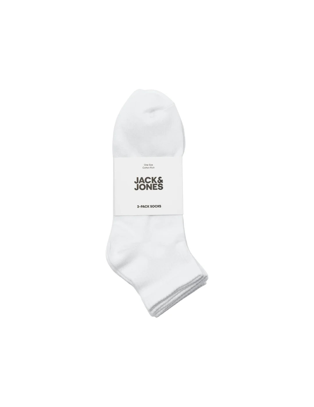 Pack 3 Calcetines Cortos Jack&Jones Leon Blanco | Bicos de Fío