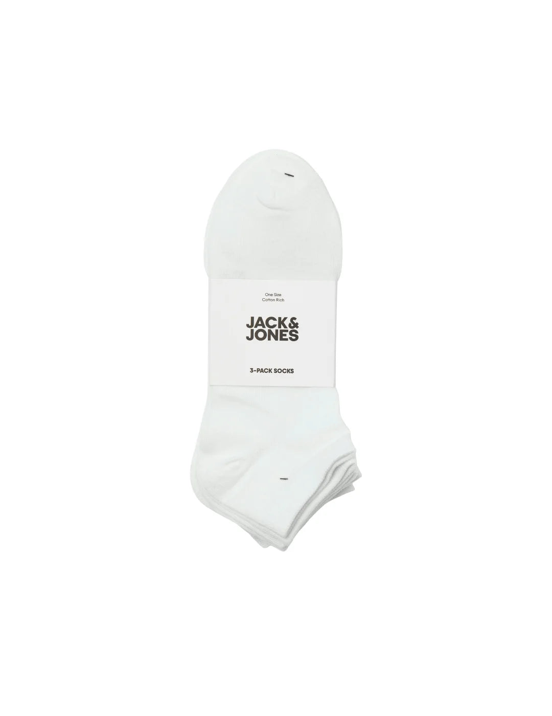 Pack 3 Calcetines Tobilleros Jack&Jones Louis Blanco | Bicos de Fío