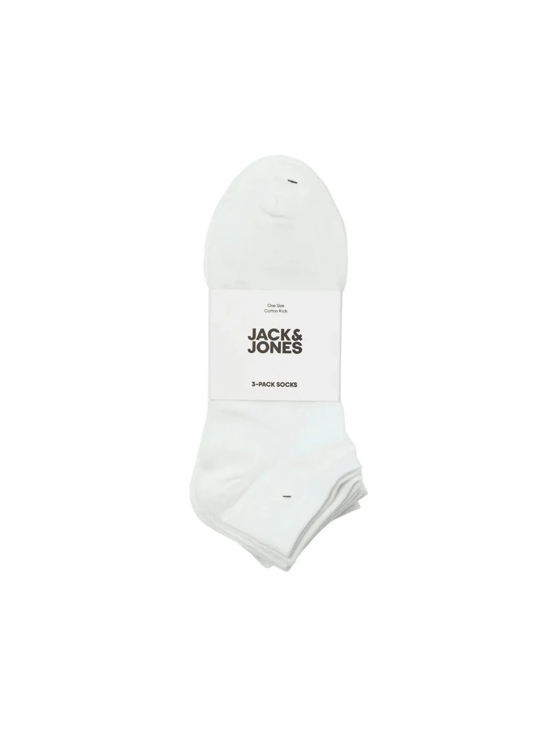 Pack 3 Calcetines Tobilleros Jack&Jones Louis Blanco | Bicos de Fío