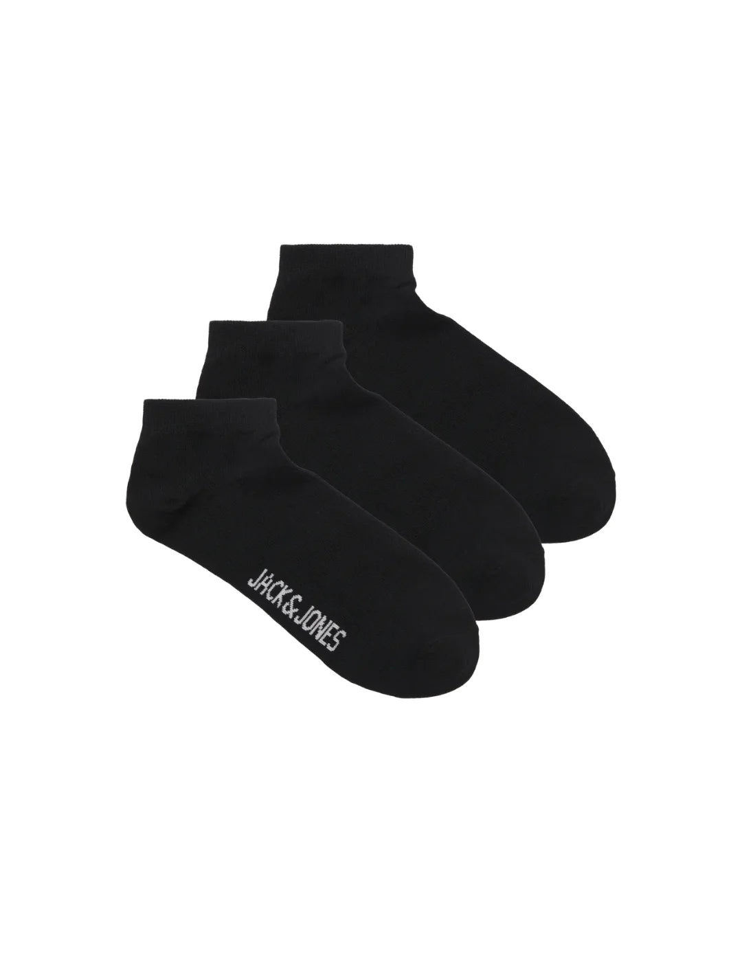 Pack 3 Calcetines Tobilleros Jack&Jones Louis Negro | Bicos de Fío