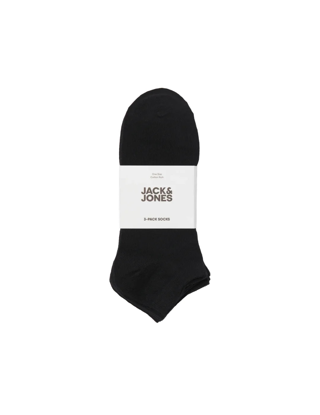 Pack 3 Calcetines Tobilleros Jack&Jones Louis Negro | Bicos de Fío