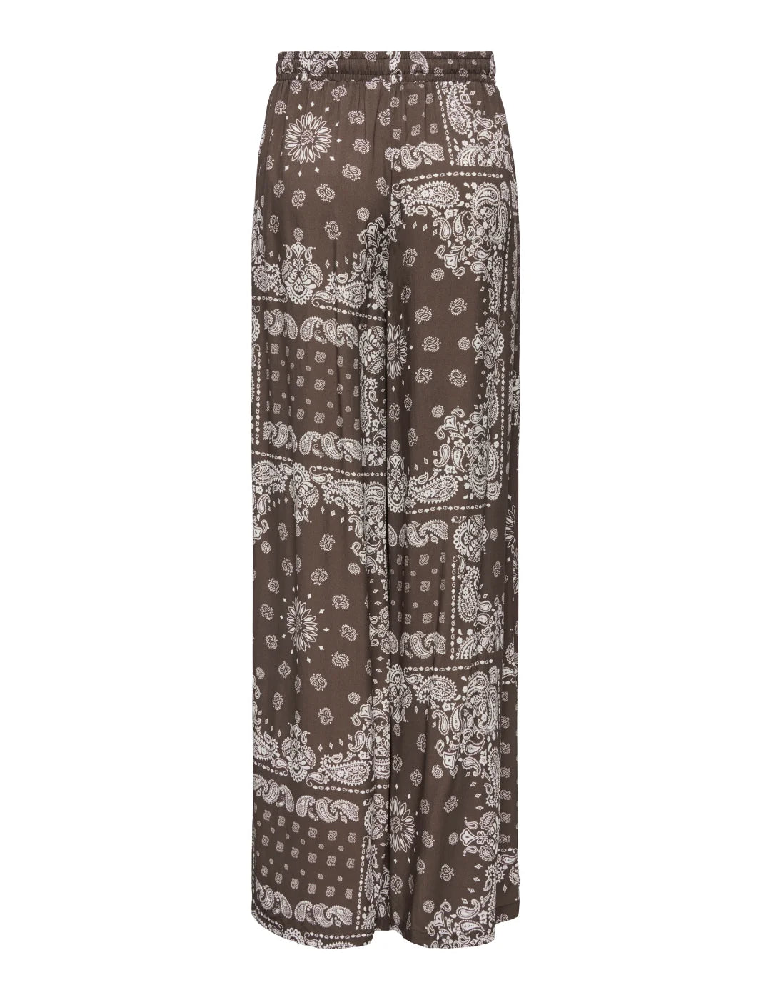 Pantalón Ancho ONLY Kavi Estampado Marrón | Bicos de Fío