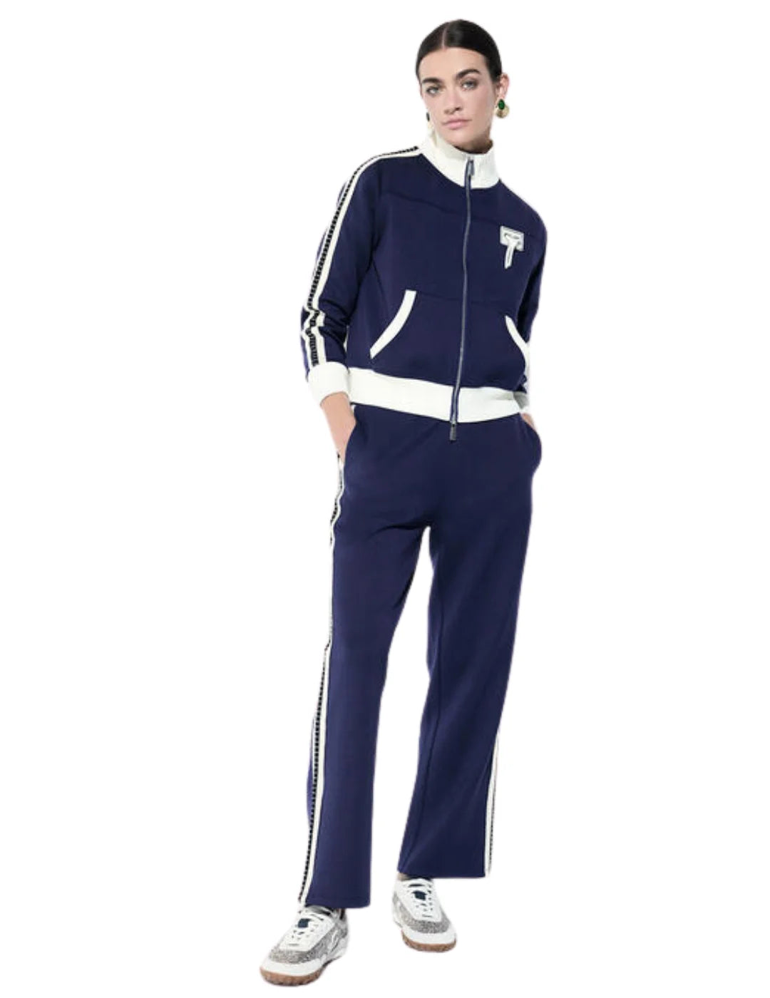 Pantalón Banda Strass Lola Casademunt Azul | Bicos de Fío