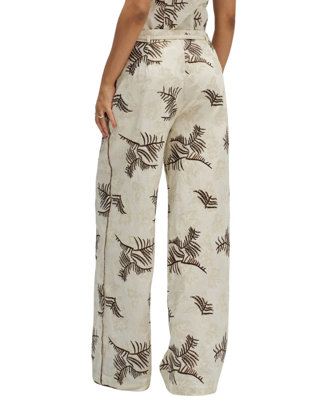 Pantalón Bordados Salsa Jeans Beige | Bicos de Fío