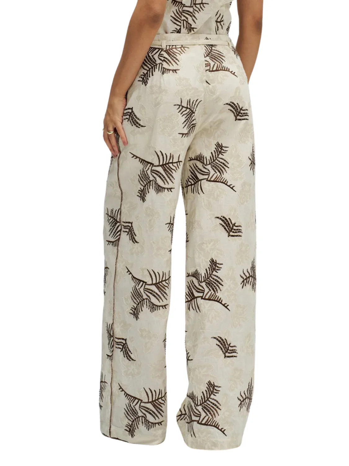 Pantalón Bordados Salsa Jeans Beige | Bicos de Fío