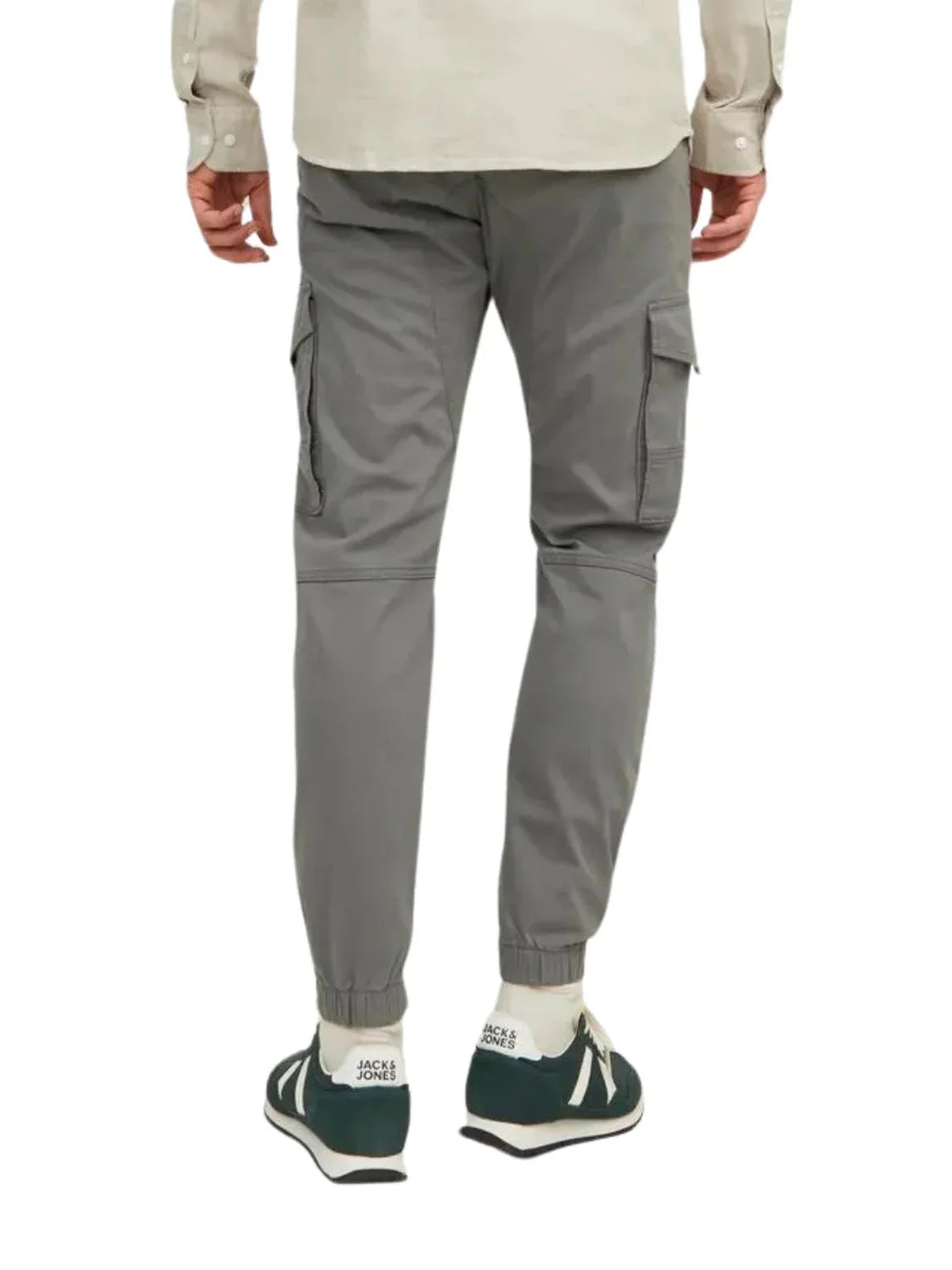 Pantalón Cargo Puño Jack&Jones Paul Gris Claro | Bicos de Fío