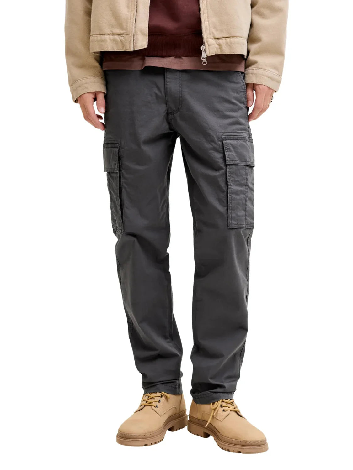 Pantalón Cargo Jack&Jones Kane Frank Asphalt | Bicos de Fío