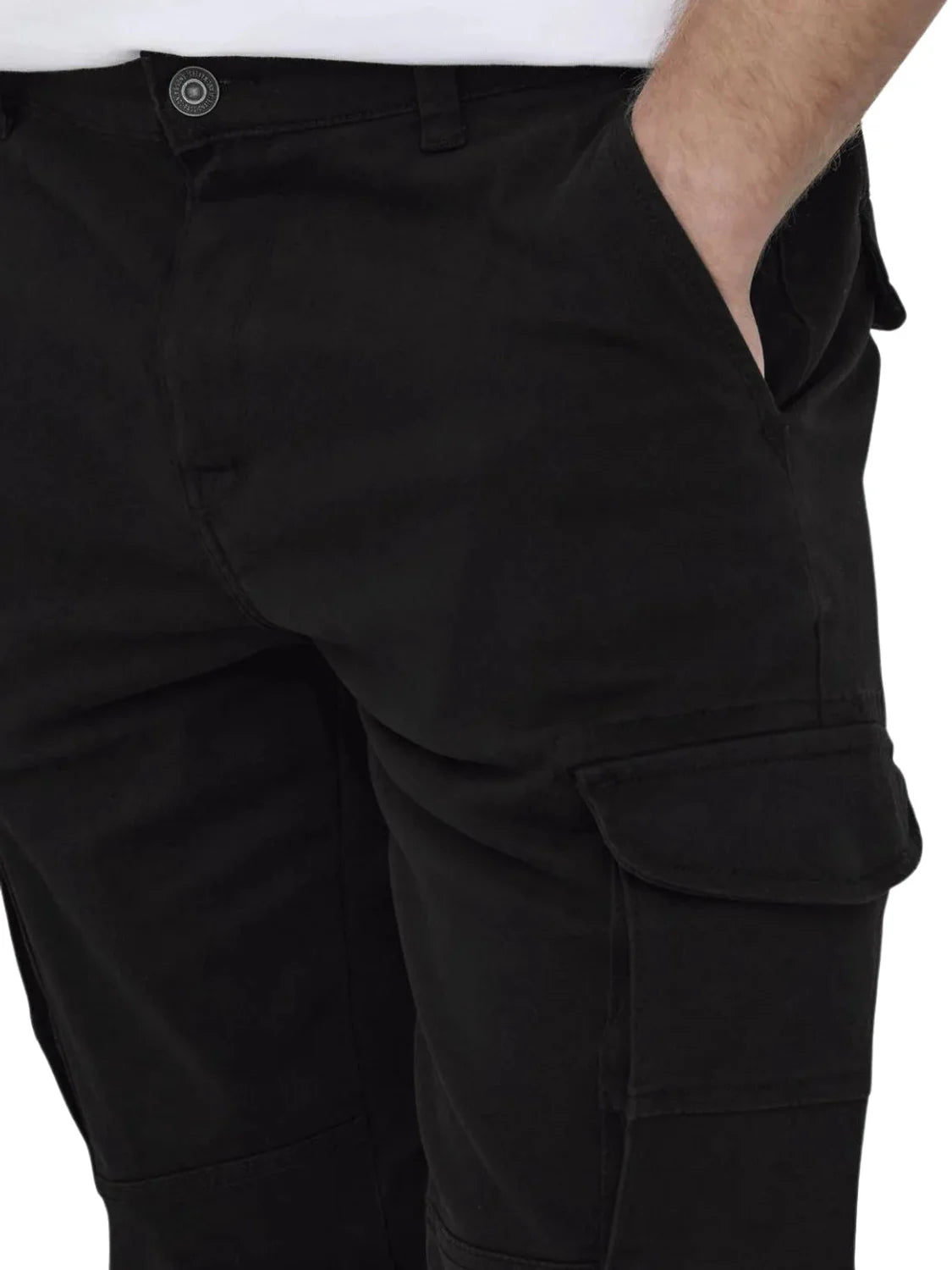 Pantalón Cargo ONLY & SONS Carter Negro | Bicos de Fío