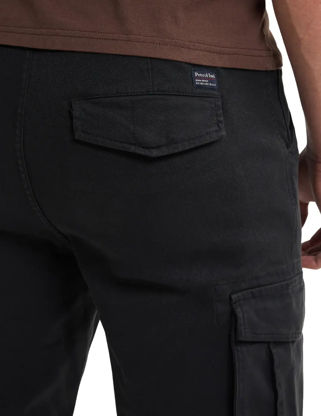 Pantalón Cargo Petrol Industries Negro | Bicos de Fío