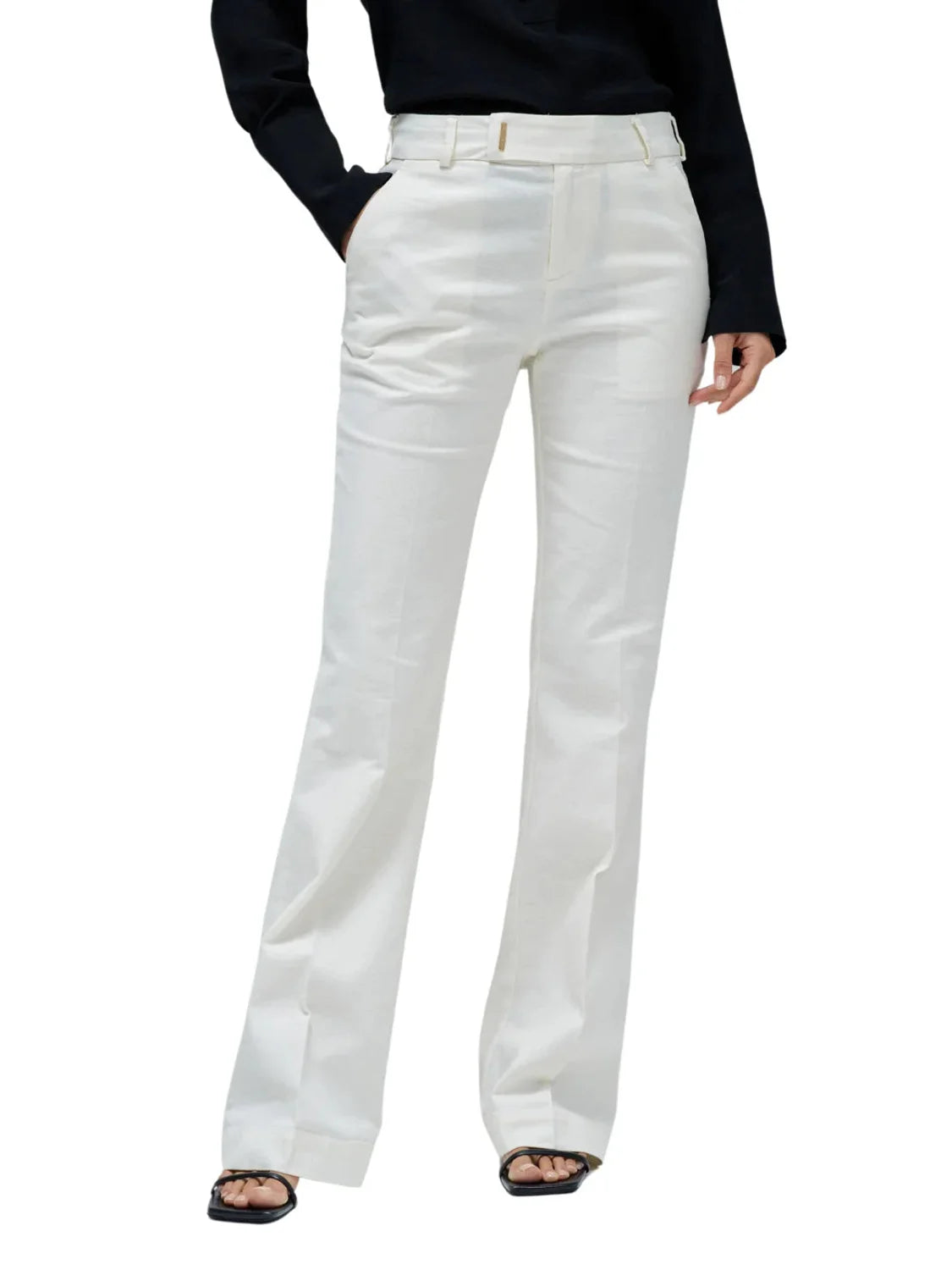 Pantalón Chino Flare Lino Salsa Jeans Crudo | Bicos de Fío