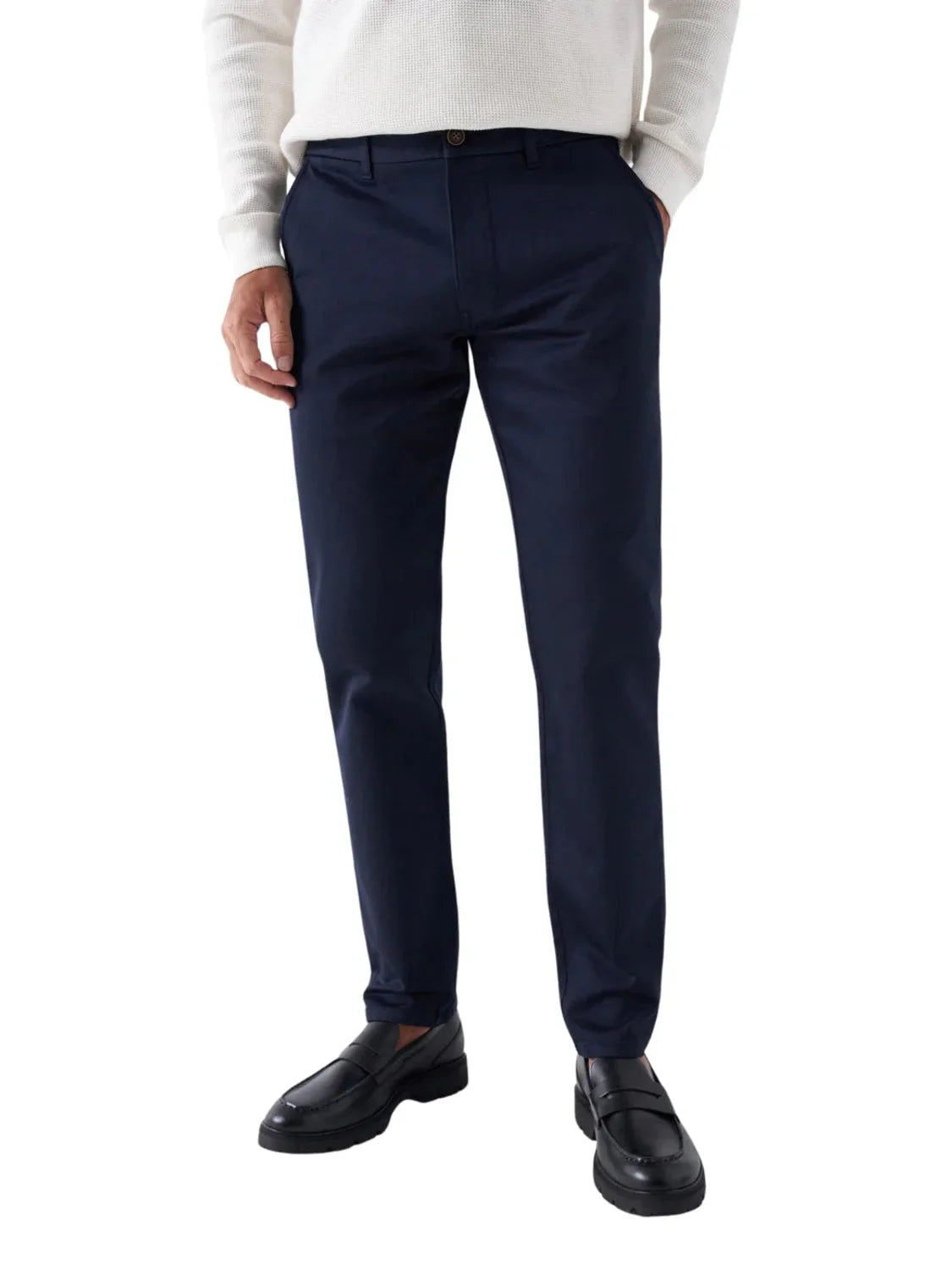 Pantalón Chino Slim Salsa Jeans S-Activ Azul Marino | Bicos de Fío
