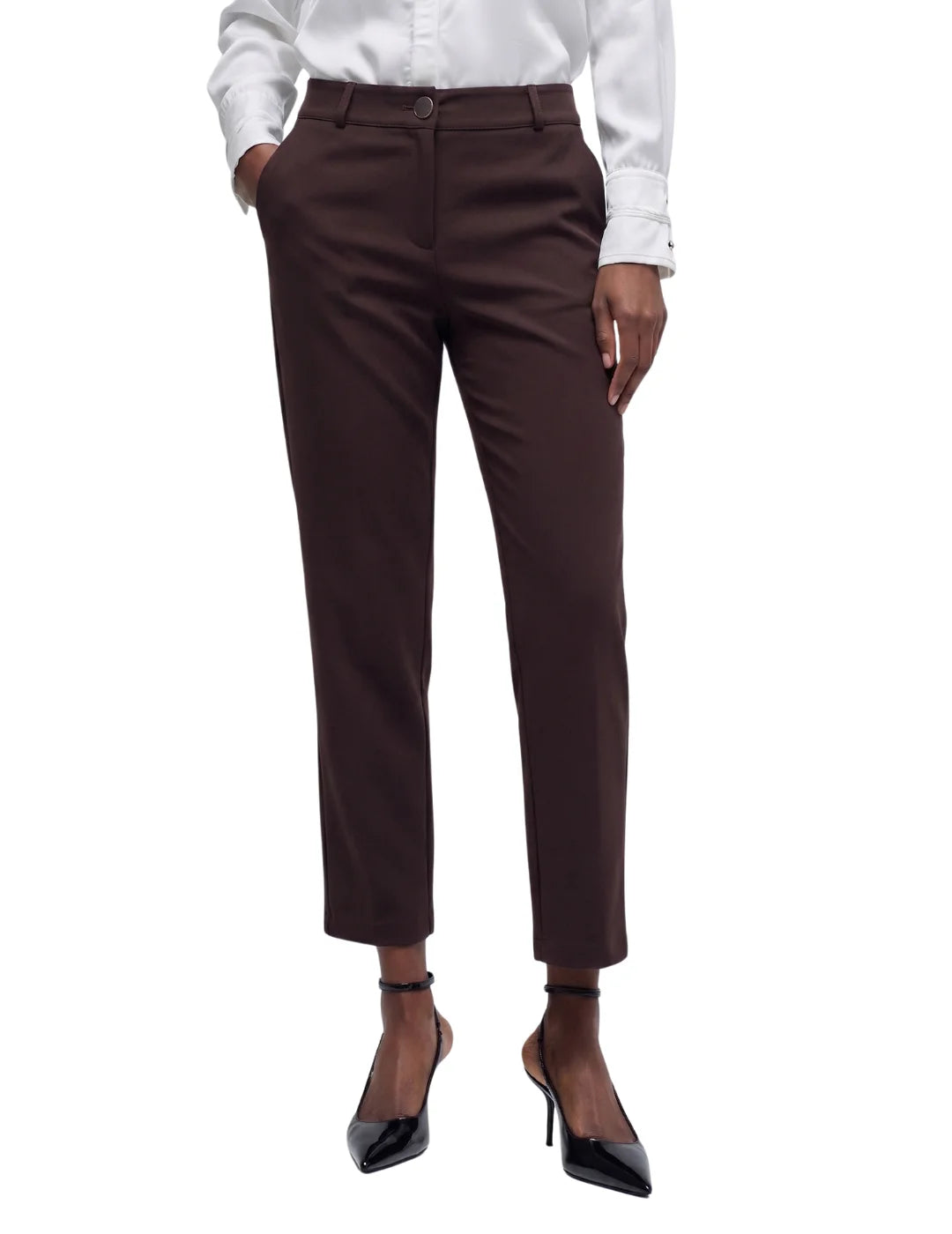 Pantalón Chino Slim Fit Salsa Jeans Marrón | Bicos de Fío