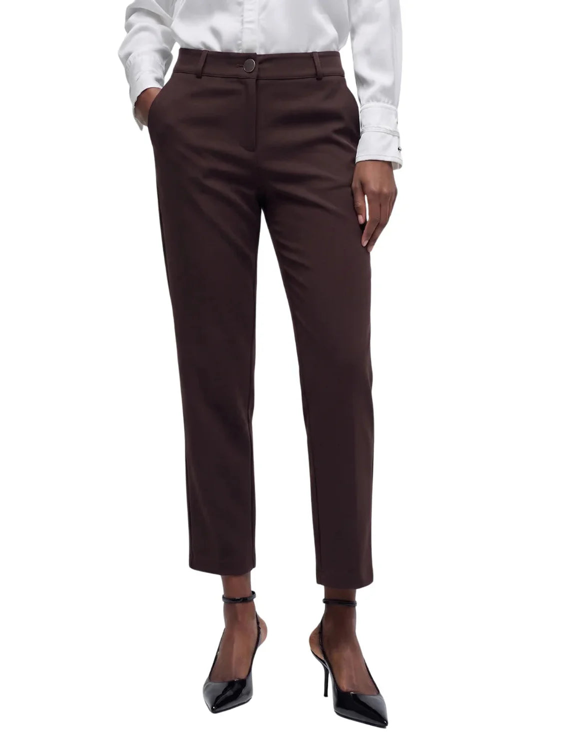 Pantalón Chino Slim Fit Salsa Jeans Marrón | Bicos de Fío
