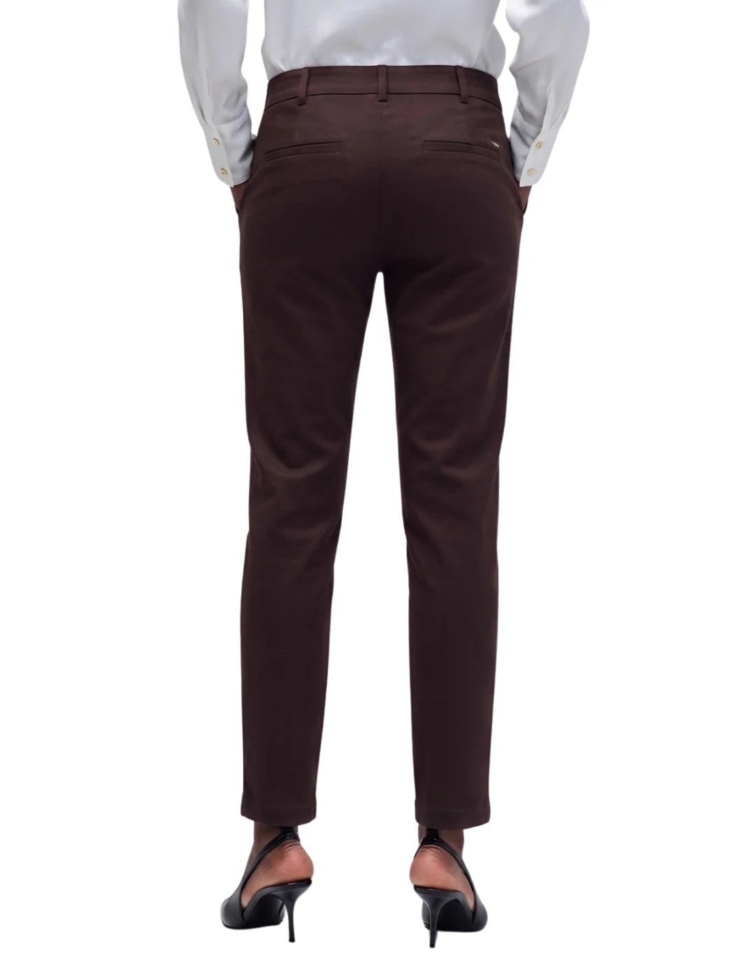 Pantalón Chino Slim Fit Salsa Jeans Marrón | Bicos de Fío