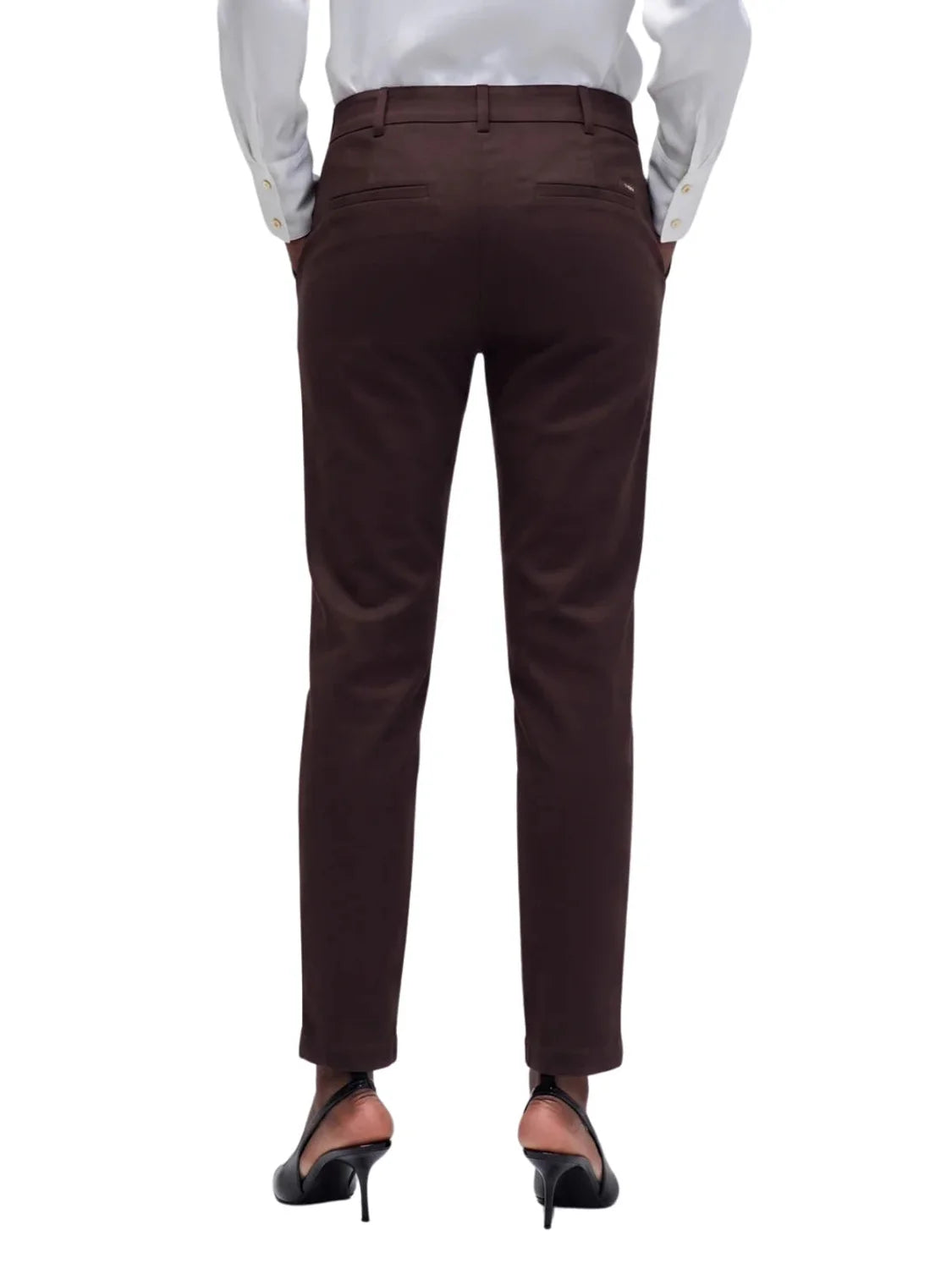 Pantalón Chino Slim Fit Salsa Jeans Marrón | Bicos de Fío