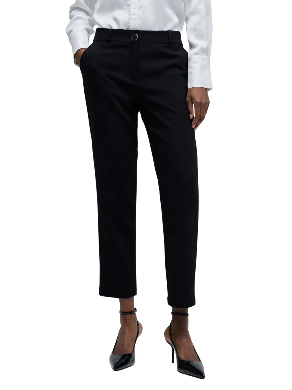 Pantalón Chino Slim Fit Salsa Jeans Negro | Bicos de Fío