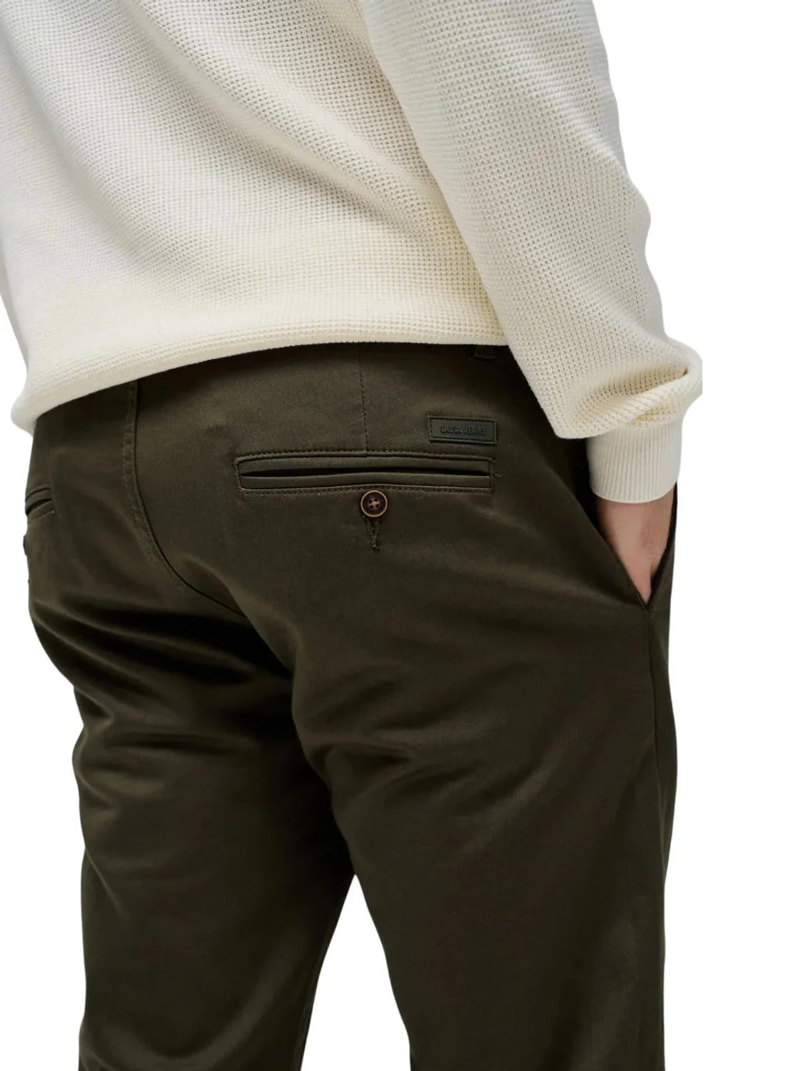 Pantalón Chino Slim Salsa Jeans S-Activ Verde | Bicos de Fío