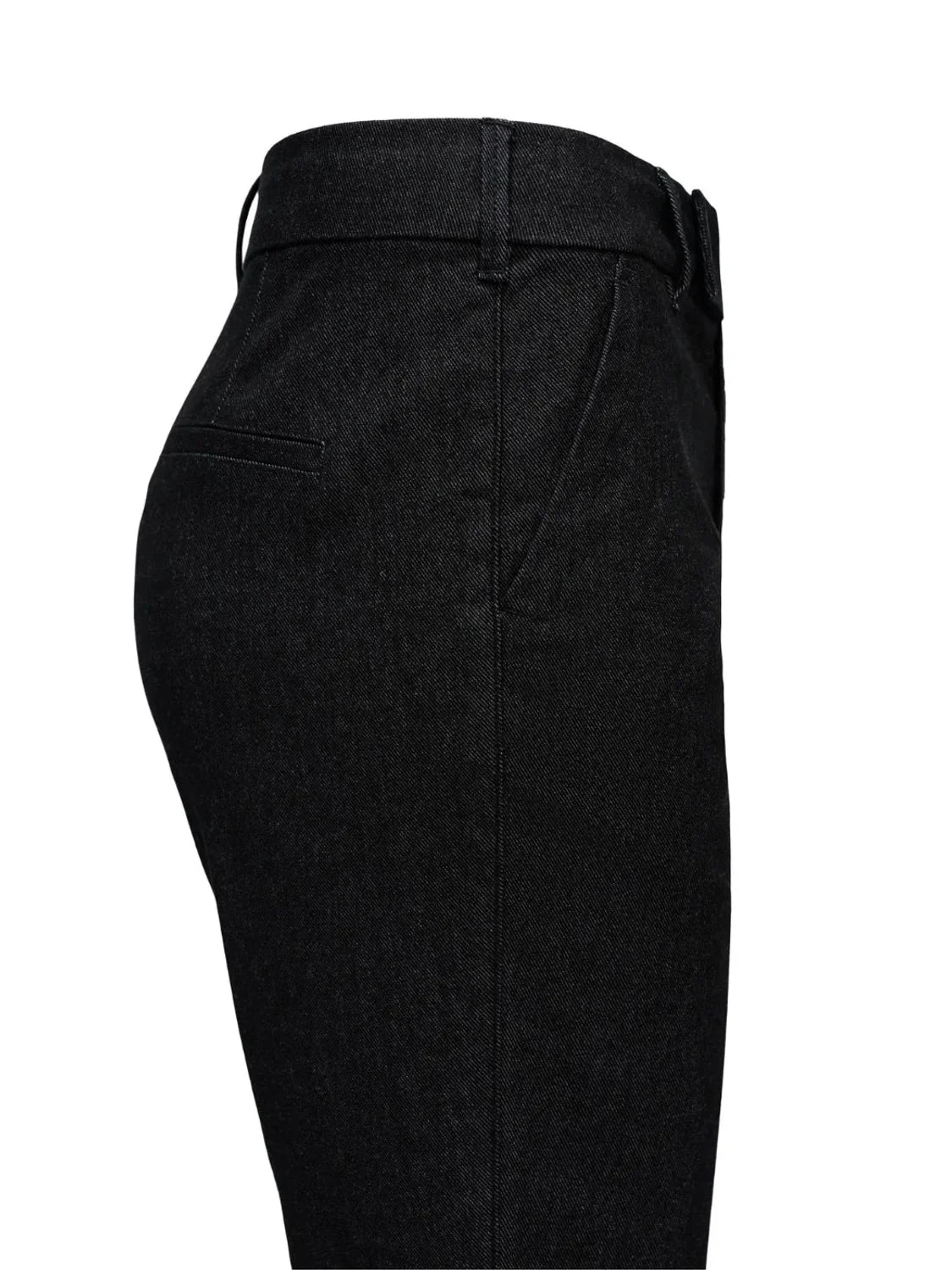 Pantalón Chino Straight Salsa Jeans Waist Negro | Bicos de Fío