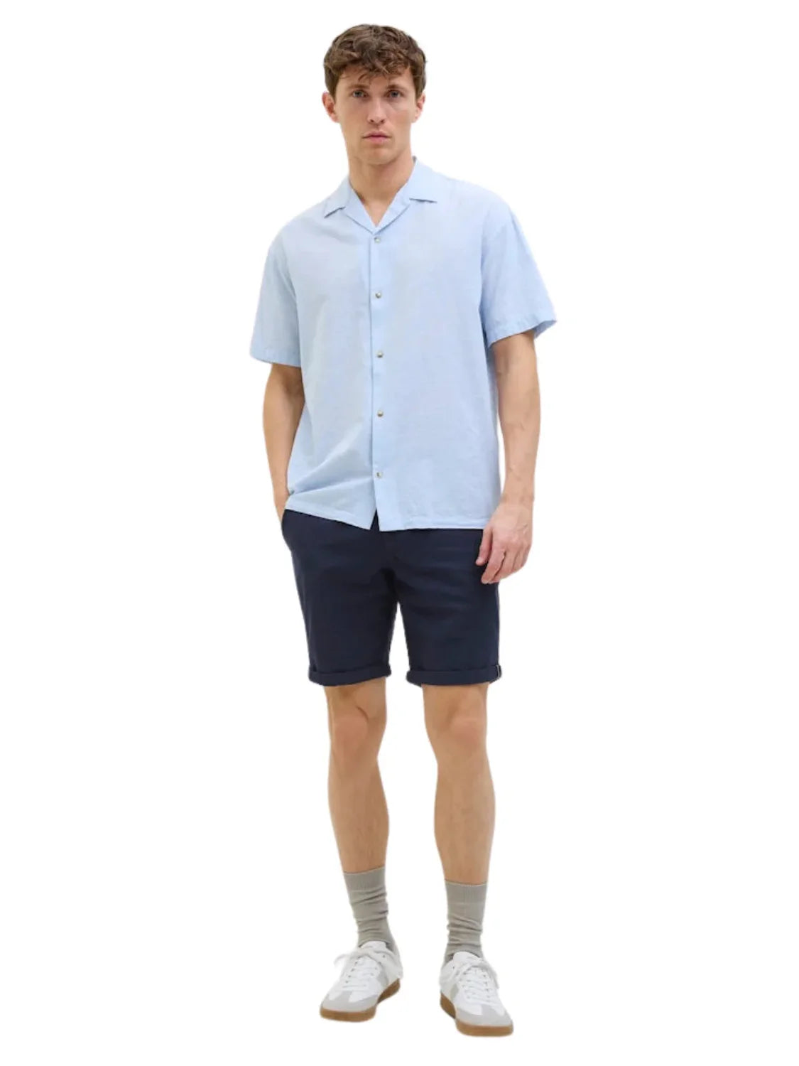Pantalón Corto Chino Jack&Jones Fury Azul Marino | Bicos de Fío