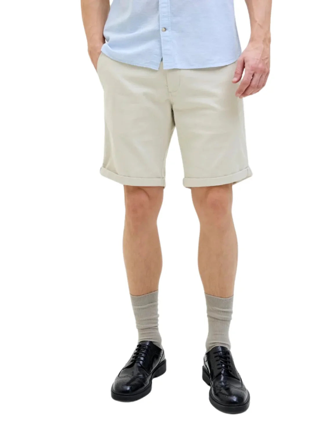 Pantalón Corto Chino Jack&Jones Fury Gris Glaciar | Bicos de Fío