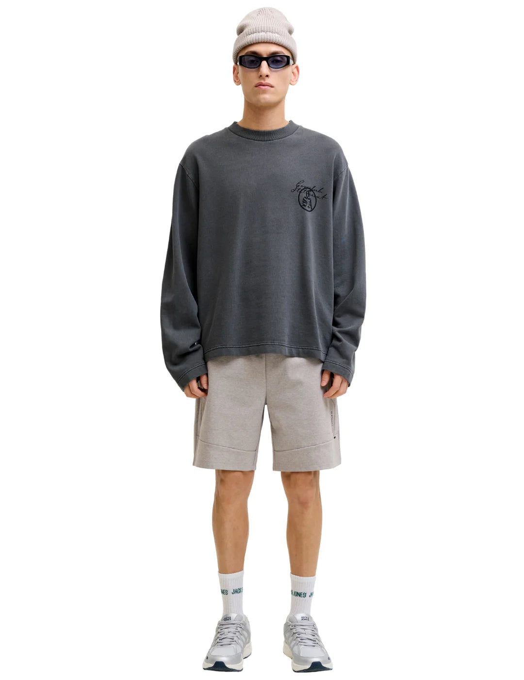 Shorts Deportivos Jack&Jones Gordon Base Gris | Bicos de Fío