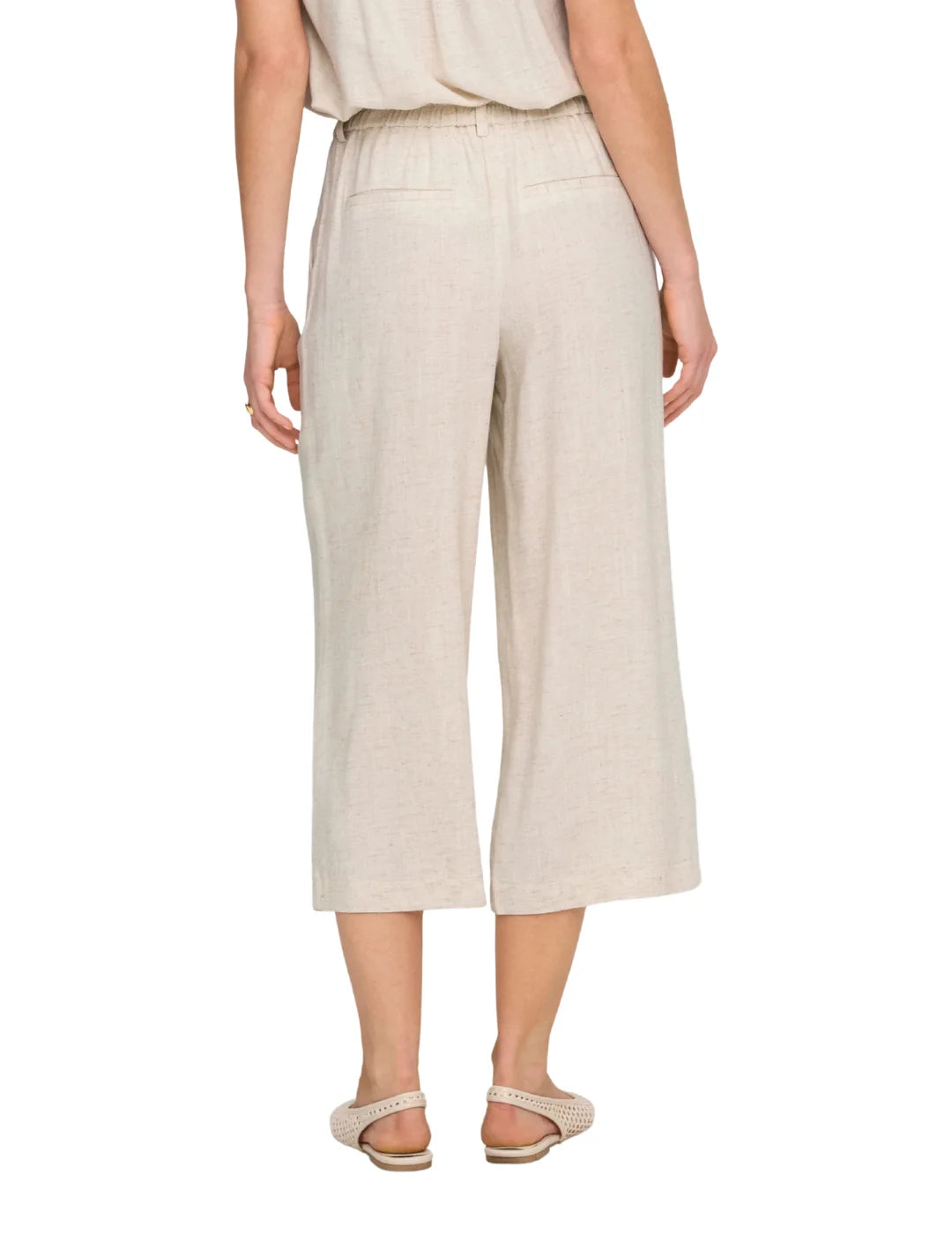 Pantalón Culot Lino ONLY Siesta Crudo | Bicos de Fío