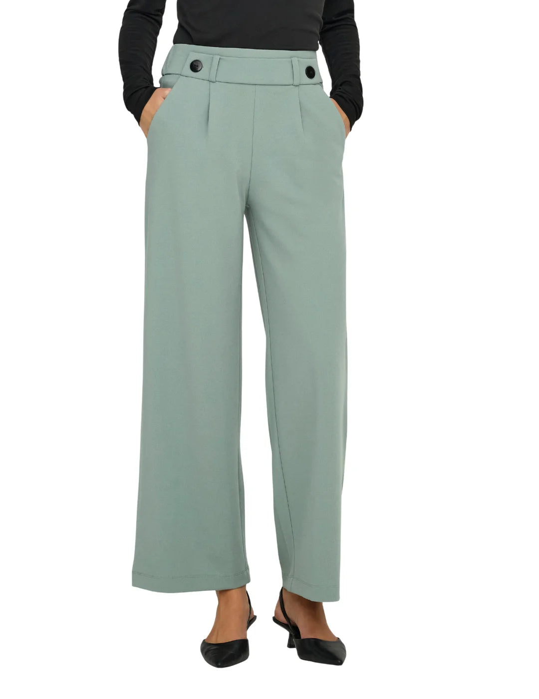 Pantalón Ancho JDY Geggo Chinois Green | Bicos de Fío