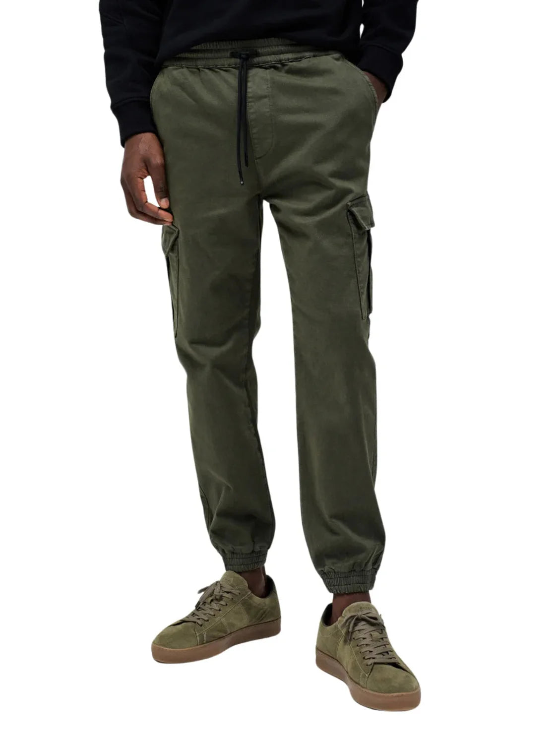 Pantalón Jogger Cargo Puño Salsa Jeans Verde | Bicos de Fío