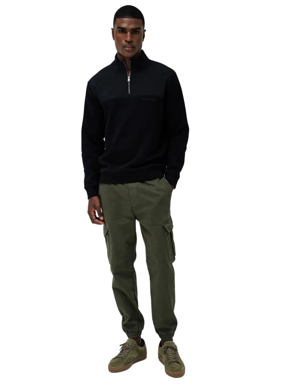 Pantalón Jogger Cargo Puño Salsa Jeans Verde | Bicos de Fío