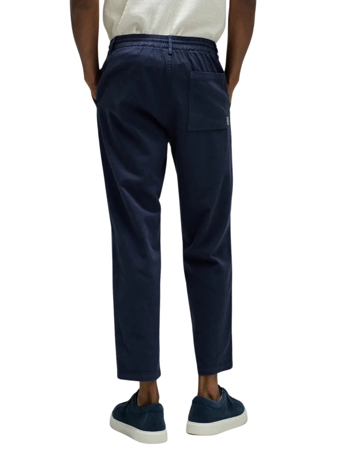 Pantalón Jogger Lino Salsa Jeans Azul Marino | Bicos de Fío