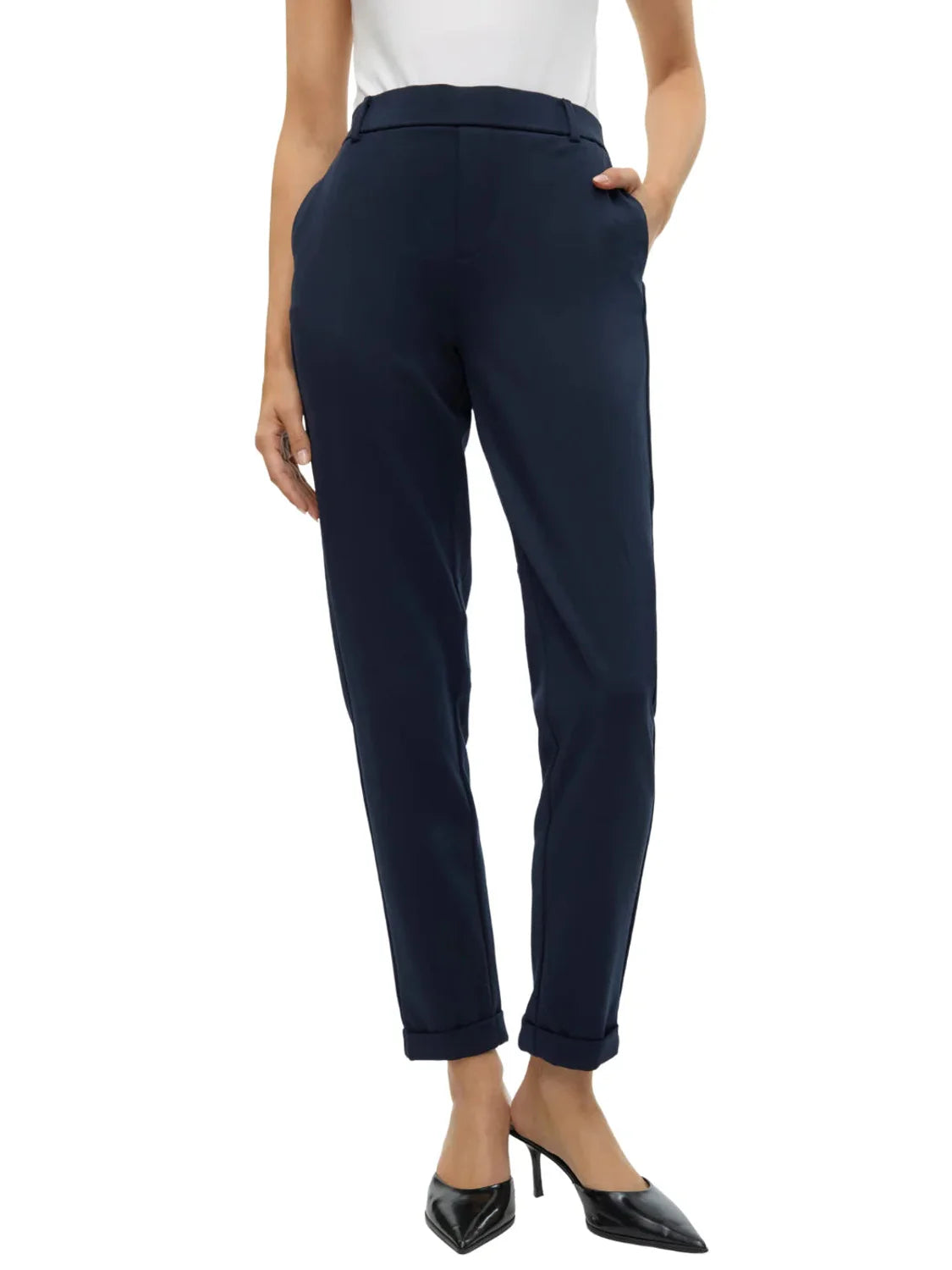 Pantalón Loose Vero Moda Maya Azul Marino | Bicos de Fío
